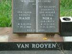 ROOYEN Manie, van 1914-1980 & Nora SMITH 1915-1973