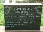SHOESMITH Olive Dulcie nee KÜRTEN 1916-1973