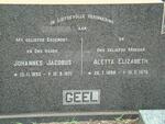 GEEL Johannes Jacobus 1893-1971 & Aletta Elizabeth 1898-1976