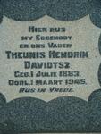 DAVIDTSZ Theunis Hendrik 1883-1945
