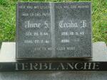 TERBLANCHE Jurie S. 1944-1987 & Cecilia H. 1949-