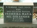 NEL Frederika Maria nee SANDER 1895-1972