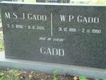 GADD M.S.J. 1896-1986 & W.P. 1891-1980