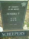 SCHEEPERS Hendrika P. 1935-1979