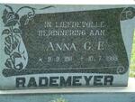 RADEMEYER Anna C.E. 1911-1985