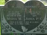 ? Joshua P.C. 1924-  & Maria M. 1931-1984