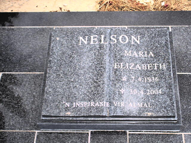 NELSON Maria Elizabeth 1936-2004