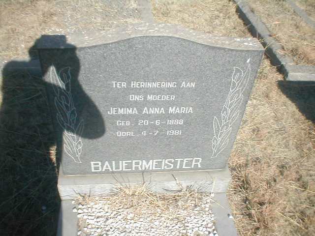 BAUERMEISTER Jemima Anna Maria 1888-1981