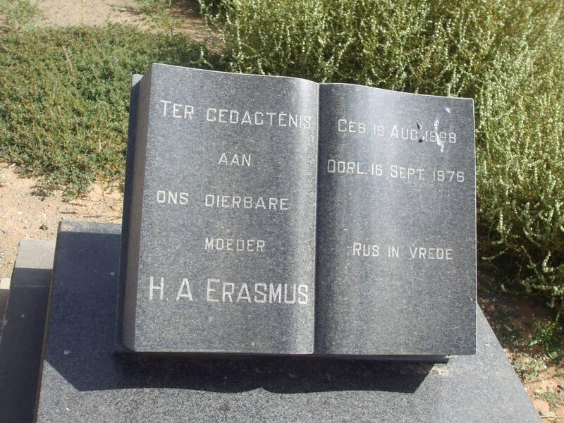 ERASMUS H.A. 1898-1976
