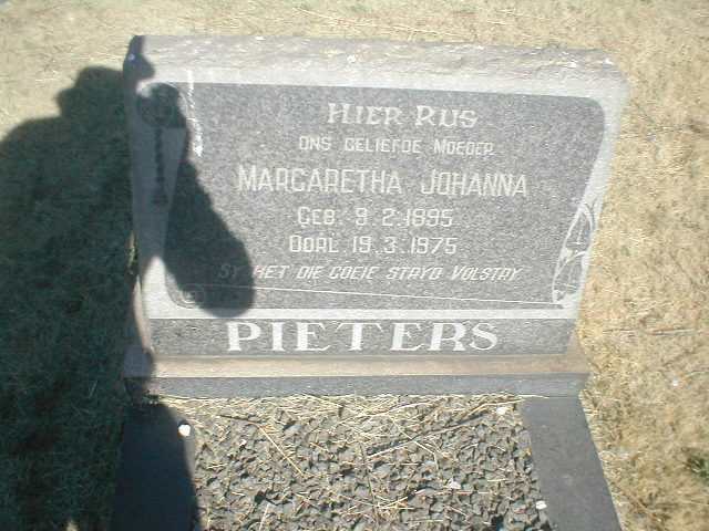 PIETERS Margaretha Johanna 1895-1975