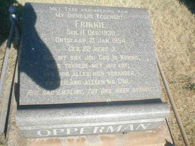 OPPERMAN Frikkie 1930-1954
