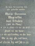 STADEN Maria Susanna Magrietha, van nee DU PLOOY 1945-1997