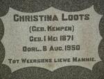 LOOTS Christina nee KEMPEN 1871-1950