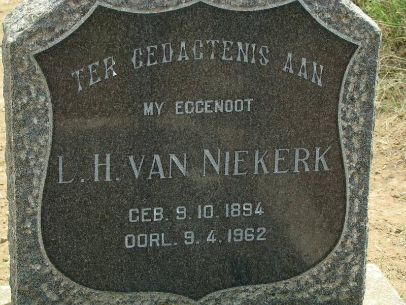 NIEKERK L.H., van 1894-1962