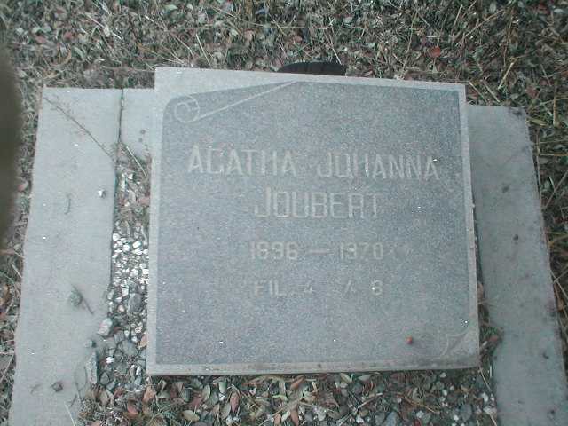 JOUBERT Agatha Johanna 1896-1970