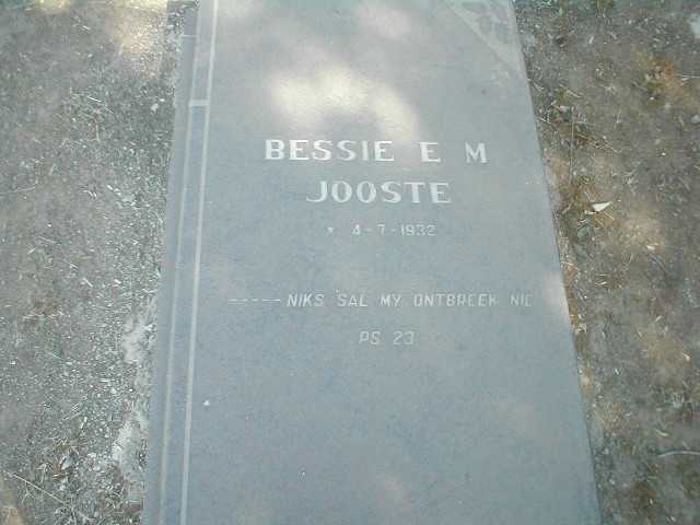 JOOSTE Bessie E. 1932-