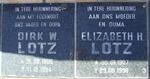 LOTZ Dirk W. 1905-1994 & Elizabeth H. 1907-1998