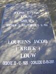 LOUW Lourens Jacob Kriek 1925-2001 & Elsie Linda SMUTS 1926-1998