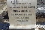 CHRISTIE Maria nee HAUPT 1899-1928