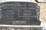 WALDECK Albertus Willem 1882-1961 & Susanna Jacomina DE VILLIERS 1879-1956