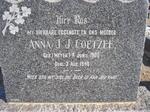 COETZEE Anna J.J. nee MEYER 1900-1946