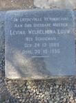LOUW Levina Welhelmina nee SCHOEMAN 1889-1956