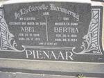 PIENAAR Abel 1888-1973 & Bertha 1908-1984