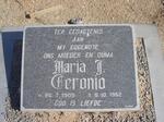 CERONIO Maria J. 1909-1982