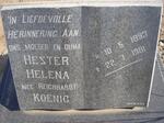 KOENIG Hester Helena nee REICHHARDT 1893-1981