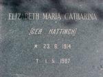 GOULDING Elizabeth Maria Catharina neé HATTINGH 1914-1987