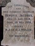 MULLER Hendrik Jacobus 1934-1935