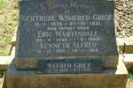 GRICE Alfred 1876-1970 & Gertrude Winifred 1874-1951 :: GRICE Eric Martindale 1908-1909 :: GRICE Kenneth Alfred 1912-1913