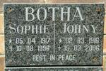 BOTHA Johny 1916-2006 & Sophie 1917-1996