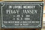 JANSEN Peggy 1911-1999