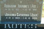 BOTES Abraham Johannes 1922-1998 & Johanna Catherina 1923-2000