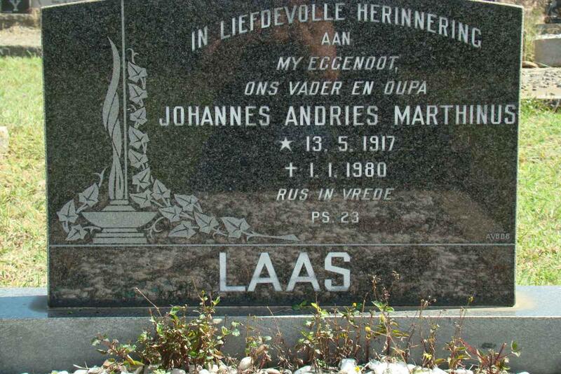 LAAS Johannes Andries Marthinus 1917-1980