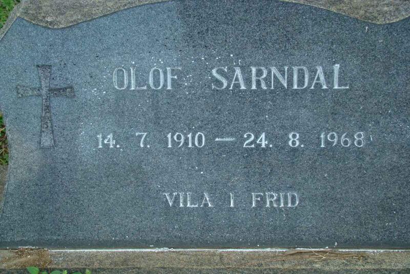 SARNDAL Olof 1910-1968