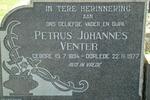 VENTER Petrus Johannes 1894-1977
