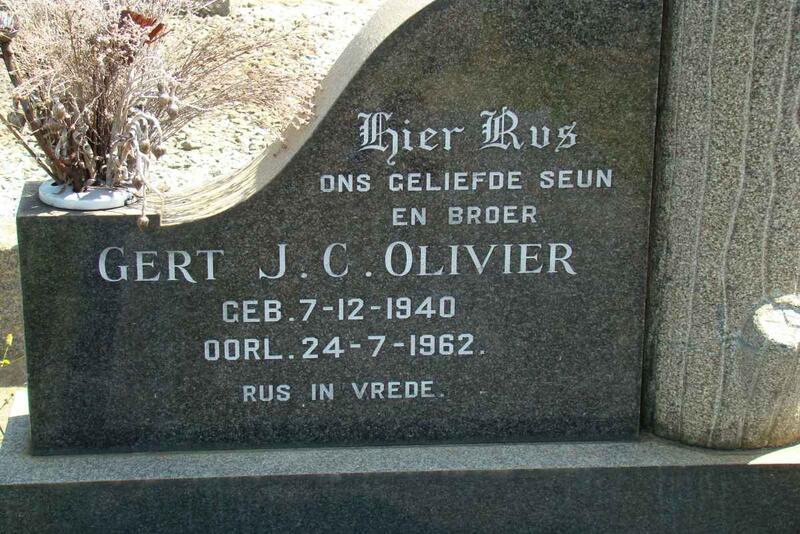 OLIVIER Gert J.C. 1940-1962