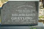 GREYLING Maria Jacoba Elizabeth 1905-2003