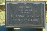 GREYLING Johanna 1874-1960