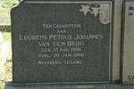 BERG Lourens Petrus Johannes, van den 1886-1960