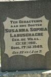 LABUSCHAGNE Susanna Sophia nee DE WAAL 1911-1949