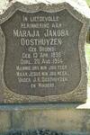 OOSTHUYZEN Maraja Jakoba nee BROOKS 1898-1954