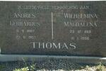 THOMAS Andries Gerhardus 1887-1957 & Wilhelmina Magdalena 1901-1956