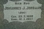 JORDAAN Johannes J. 1888-1957