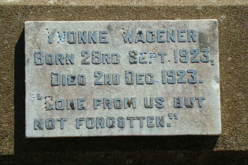 WAGENER Yvonne 1923-1923