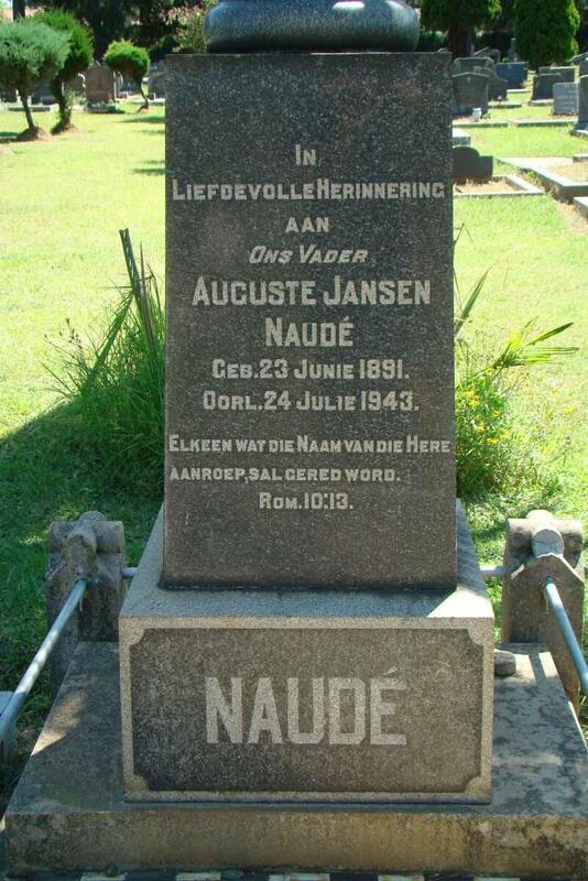 NAUDE Auguste Jansen 1891-1943