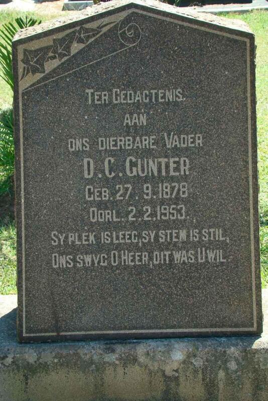 GUNTER D.C. 1878-1953
