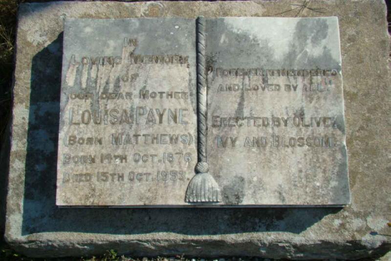 PAYNE Louisa nee MATTHEWS 1876-1953